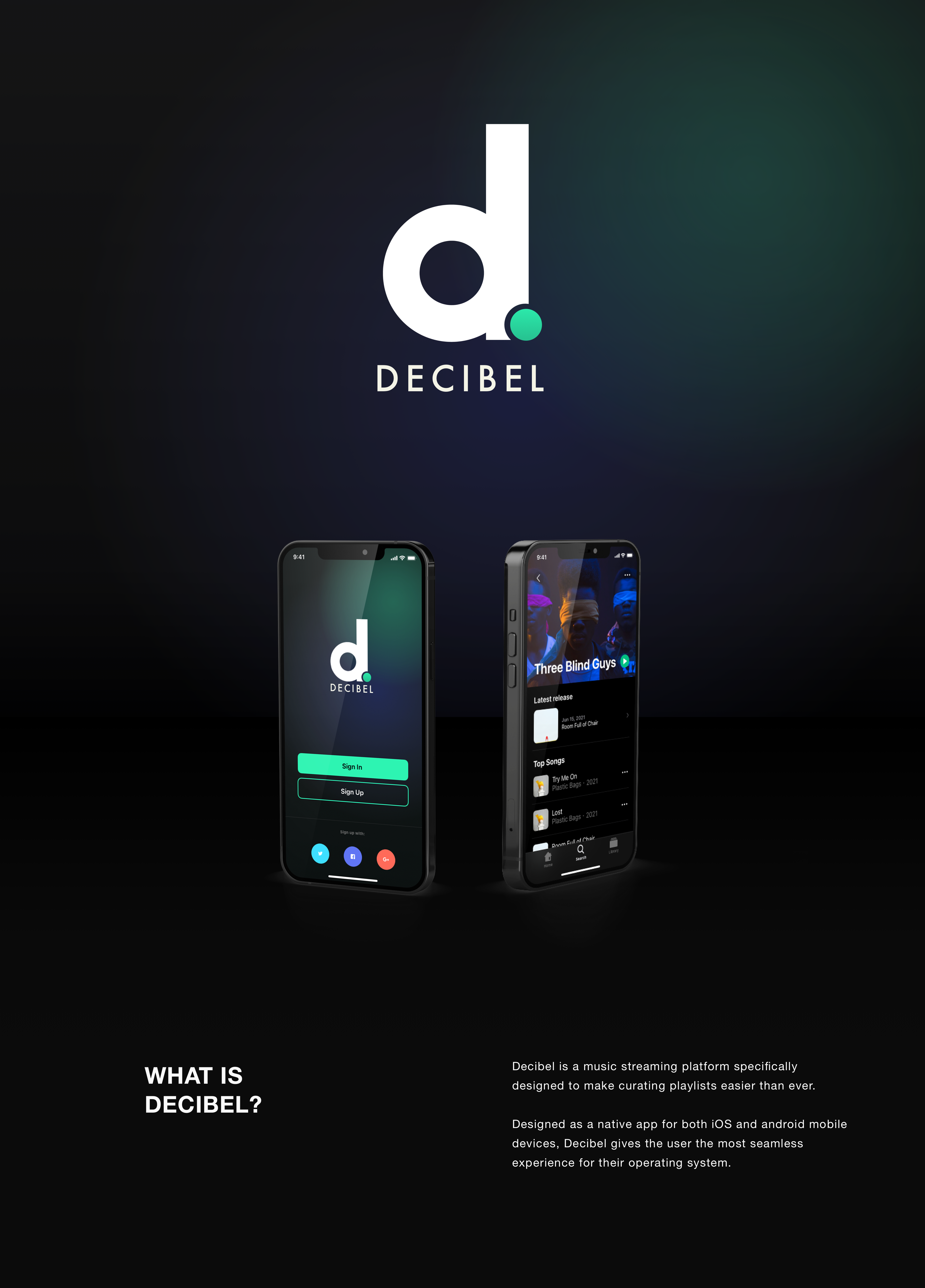 Decibel music-streaming app project image 1