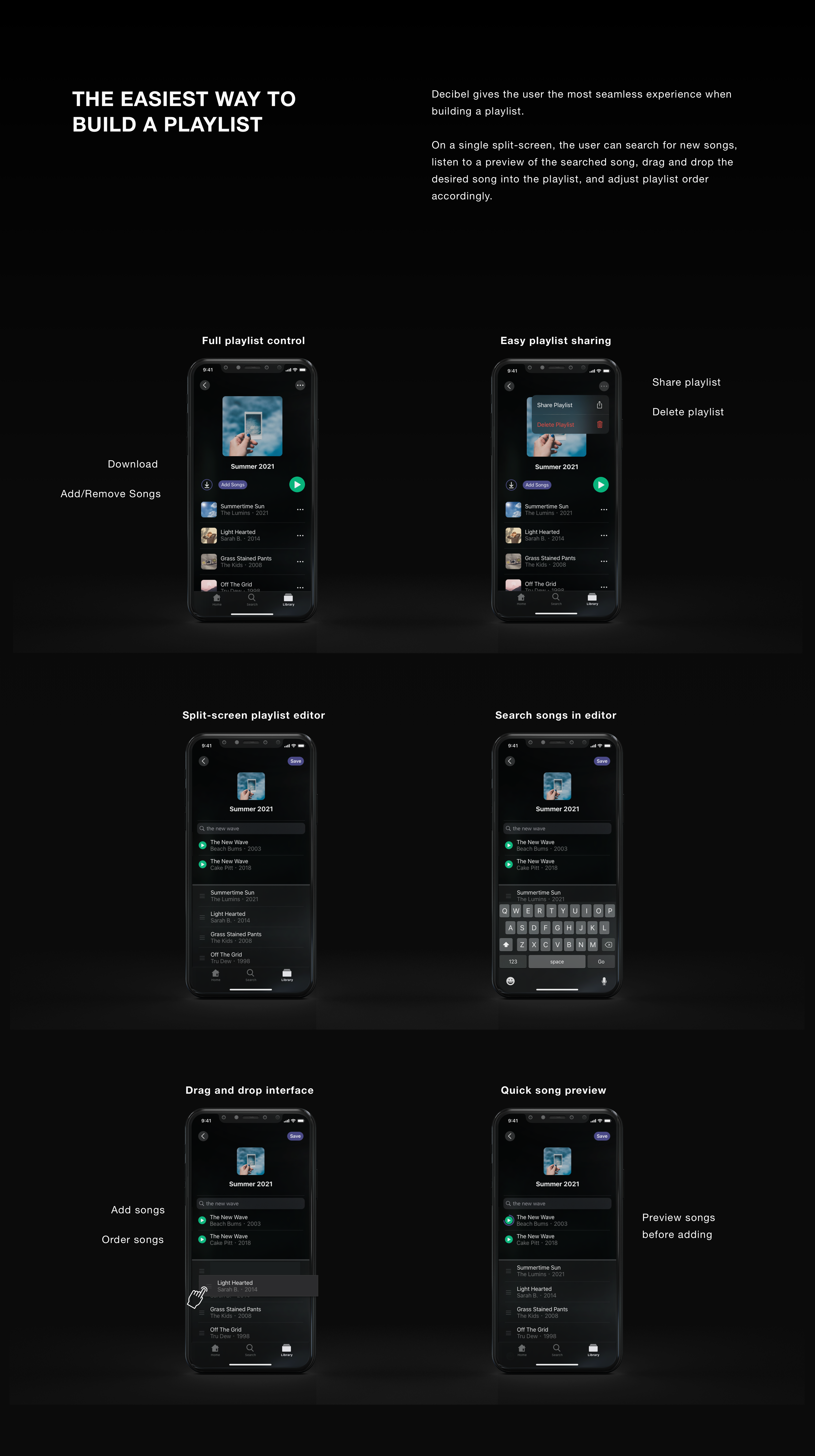 Decibel music-streaming app project image 3