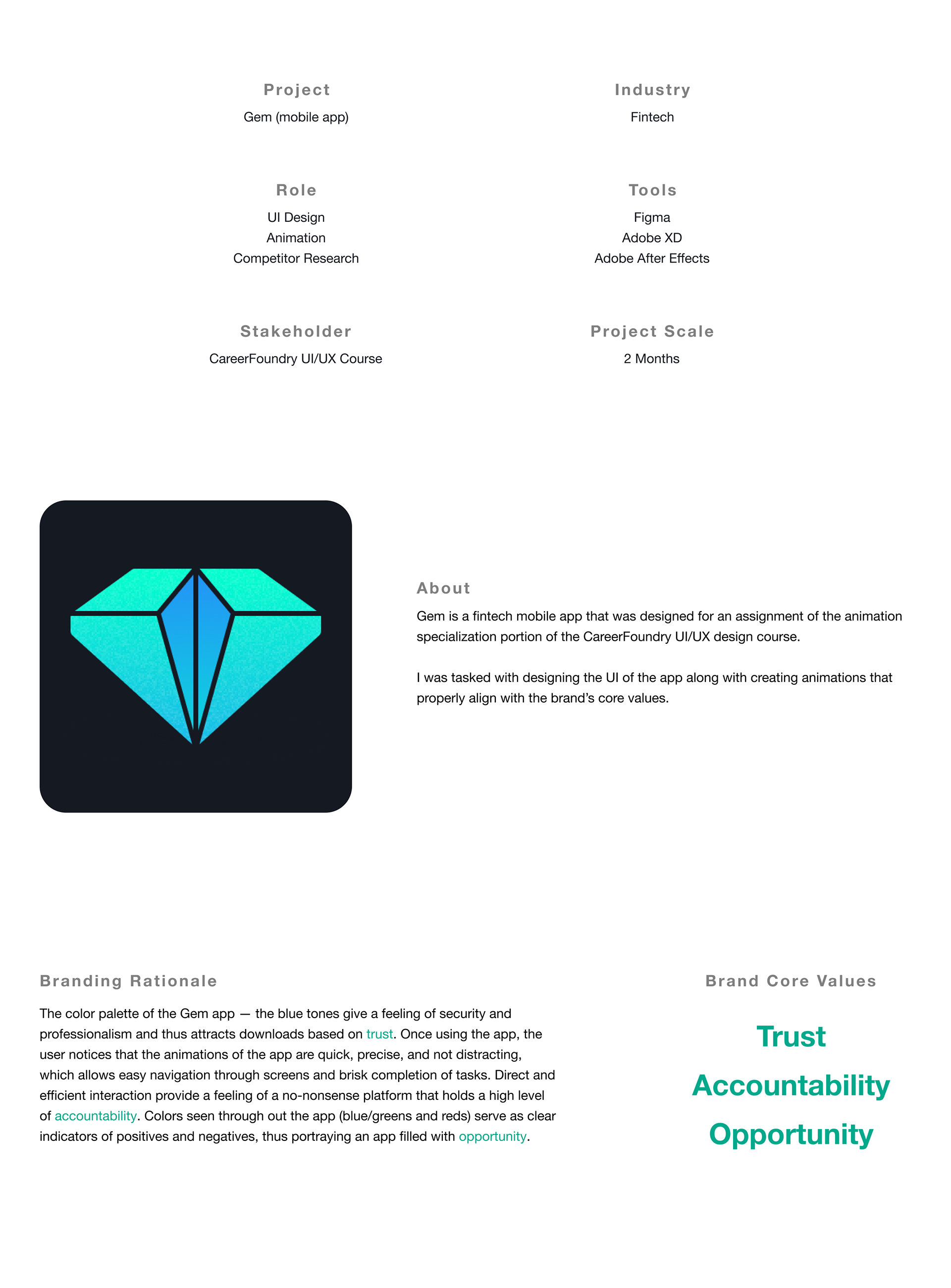 Gem fintech mobile app project image 2