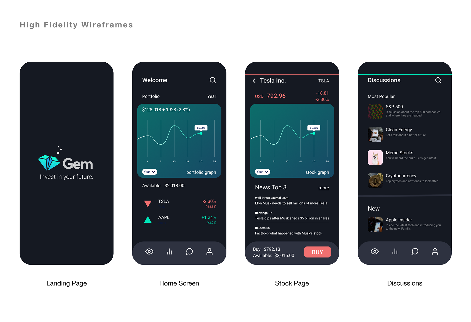 Gem fintech mobile app project image 7