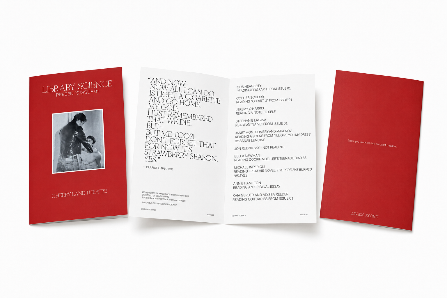 Library Science Cherry Lane Theatre pamphlet